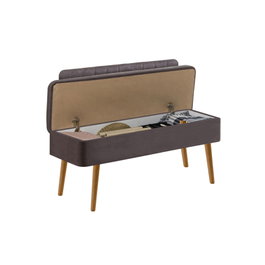 Hanah Home Banco 1501 - 1 Pino Atlántico y Antracita 110 cm (An) x 82.5 cm (Al) x 40 cm (Pr)